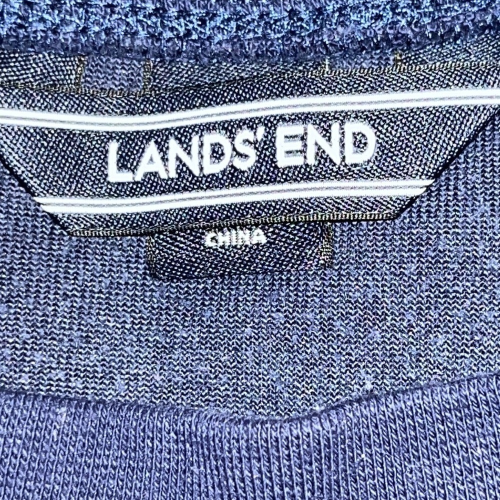 Land’s End navy blue velour sweatshirt size 2X - Picture 4 of 8
